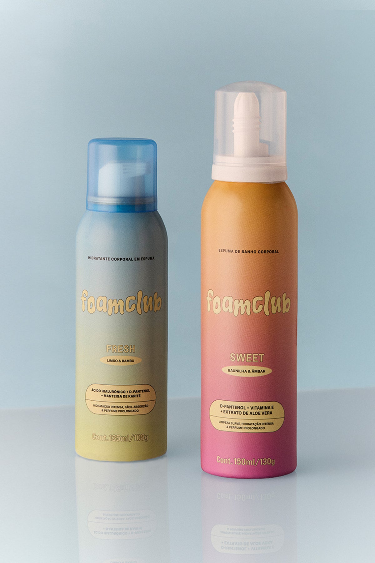 Kit mix dois aromas espuma Fresh + hidratante Sweet